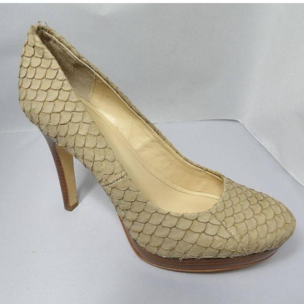 Calvin Klein Fish Scale Pattern Round Toe Heels - image 4